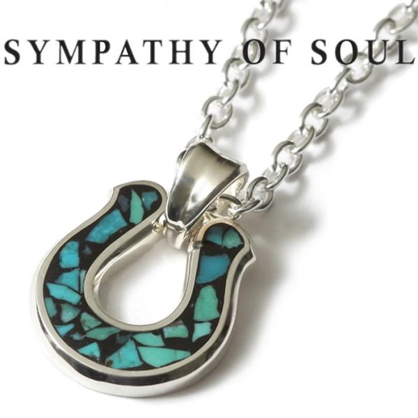 br>ポイント5倍！SYMPATHY OF SOUL Horseshoe Inlay Necklace<br