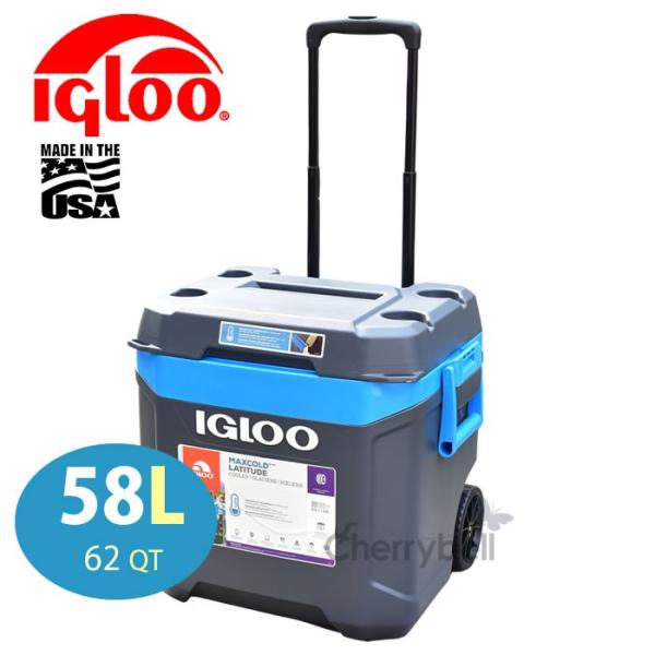 クーラーボックス 2018 イグルー 大型 大容量 58L キャスター付き IGLOO マックスコールド プレミアム 62QT （ 58リットル ）クーラーBOX  クーラーバッグ /【Buyee】 Buyee - Japanese Proxy Service | Buy from Japan!