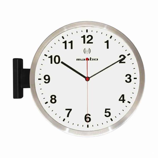 新品　manbo 両面電波時計 Amazon.co.jp: 両面電波掛け時計 両面時計 manbo double face wall