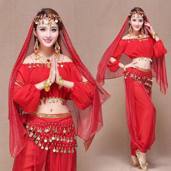 赤いスパンコール ベリーダンス プラベルト Amazon | [Simhoa] 女性用ベリーダンススパンコール