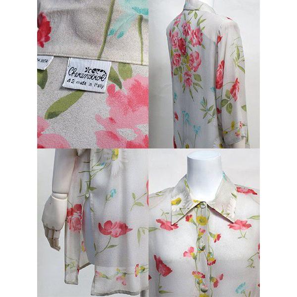 【美品】mercibeaucoup, オーバーサイズ　花柄長袖シャツ　ピンク PEACH L/S SHIRT / PINK 【Eanbe】 | CLOTH+CROSS
