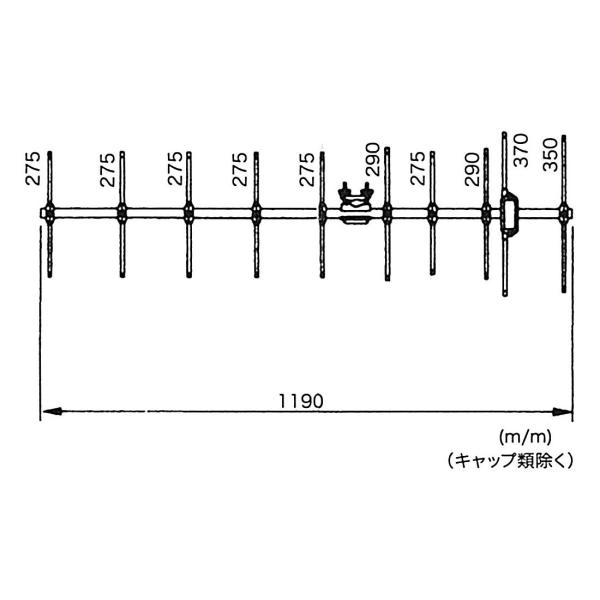 A430S10R2 ダイヤモンド430MHz 10素子八木型：八木型(DIGITAL対応