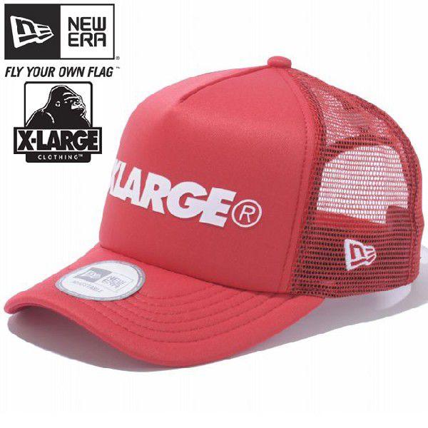 エクストララージ(R)×ニューエラ ディーフレームトラッカーキャップ レッドメッシュ スカーレット ホワイト XLARGE(R)×New Era  D-Frame Trucker Cap Red /【Buyee】