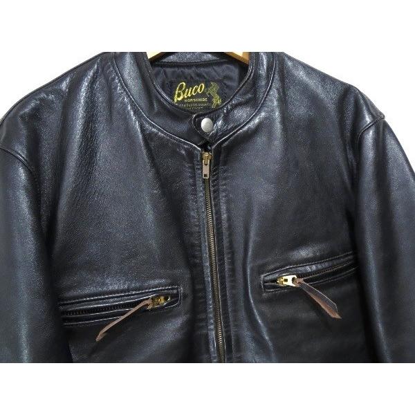 BUCO ブコ J-57 シングルライダース ジャケット 馬革 黒 茶芯 40 McCOY