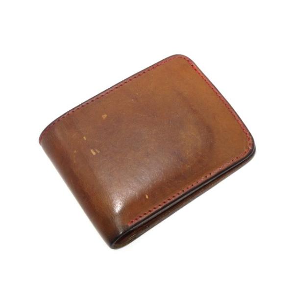 【新品】ALZUNI 二つ折り財布 ブラウン レザー ALZUNI アルズニ 二つ折り財布 ショートウォレット ブラウン 茶
