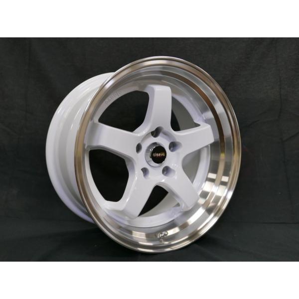 CLEAVE RACING FL53 17x9.0J +18 5H-114.3 ホワイト/マシンド 2本 ...