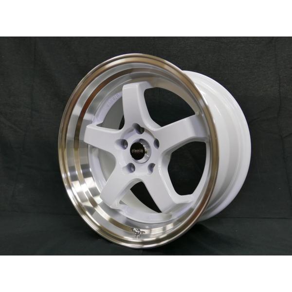 CLEAVE RACING FL53 17x9.0J +18 5H-114.3 ホワイト/マシンド 2本 