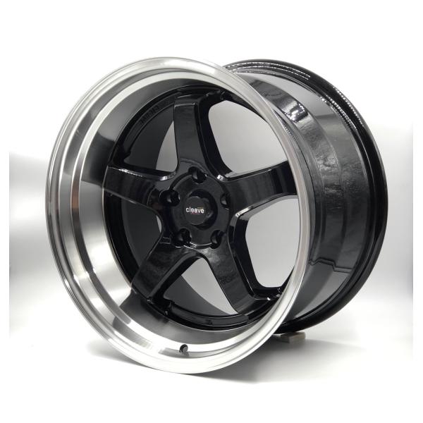 CLEAVE RACING FL53 18x10.5J ＋15ドリケツ CLEAVE RACING FL53 18x10.5J +15 5H-114.3 ブラック/マシンド 2