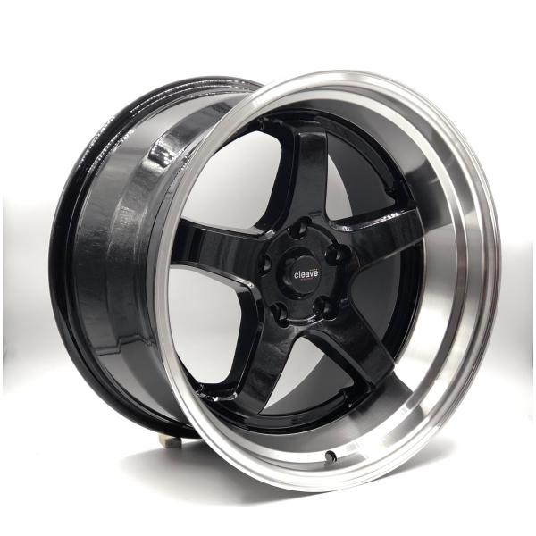 CLEAVE RACING FL53 18x10.5J +15 5H-114.3 ブラック/マシンド 2本