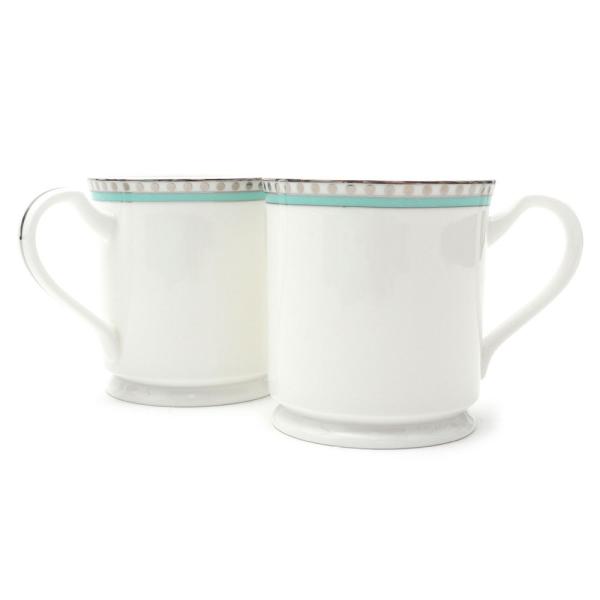 ティファニー プラチナブルーバンド マグカップ 2個セット ペア マグ 結婚祝い 新築祝い 新品 TIFFANY & CO. WHITE  /【Buyee】