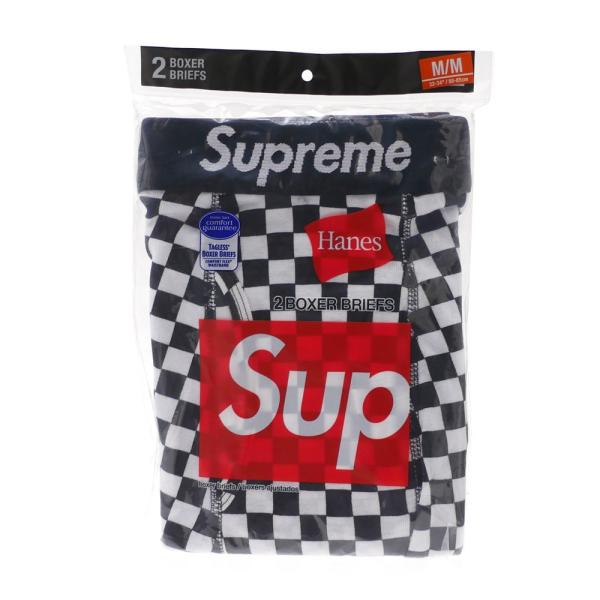 Supreme ボクサーパンツ チェッカー チェック 新品 2枚組 送料無料 シュプリーム SUPREME x Hanes(ヘインズ) Checker Boxer Briefs