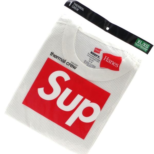 シュプリーム SUPREME x ヘインズ Hanes Thermal Crew(1 Pack