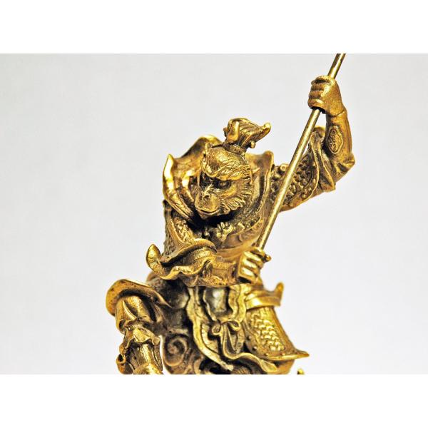 孫悟空 置物 西遊記 斉天大聖 申年 黄銅製 開運 /【Buyee