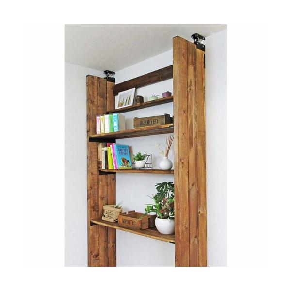 DIY 棚 壁 柱 ツーバイ材用 2×4材用突っ張りジャッキ 黒 Walist