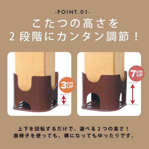 こたつ 継ぎ足 継脚 テーブル 高さ調節 4個組 継ぎ脚 炬燵高さ調節 2Wayこた丸アーチ コジット /【Buyee】