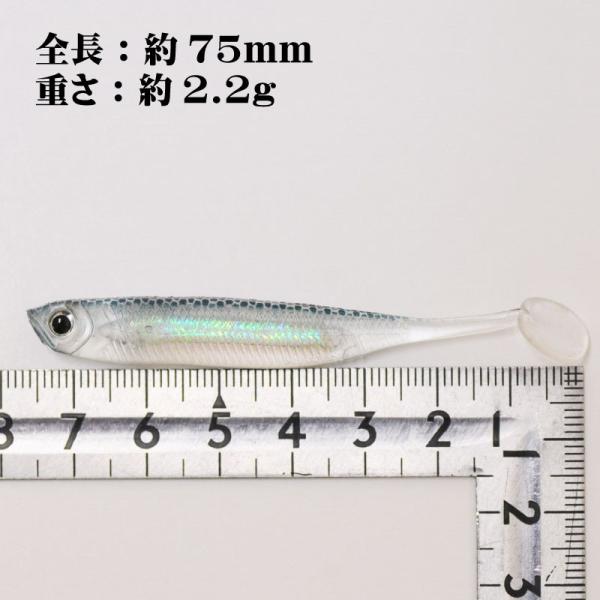 リアルフィッシュワームS 75mm ナチュラルカラー2個セット