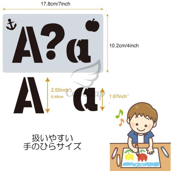 アルファベットテンプレート ステンシルシート ステンシル テンプレート ステンシルプレート テンプレート定規 数字 文字 /【Buyee】