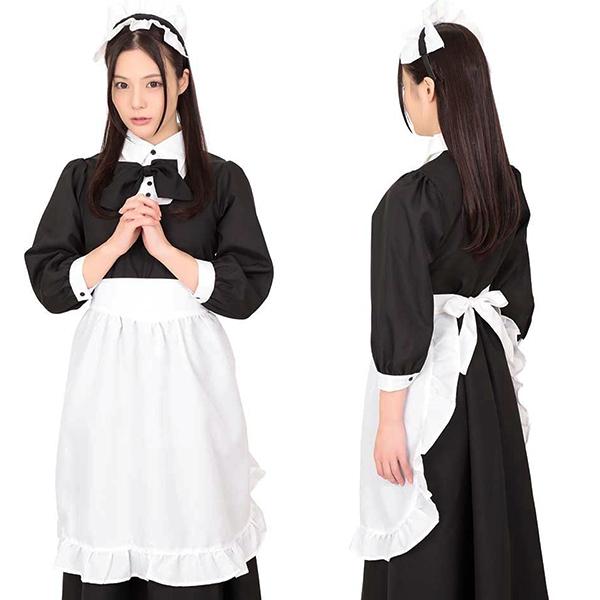 アキバロイヤルメイド ロング コスプレ 可愛い メイド アリス ウェイトレス アニメ 制服 アイドル アキバ ゴスロリ クラシック エプロン  ハロウィン /【Buyee】