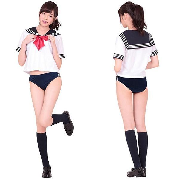 Amazon.co.jp: コスプレ学生服 女子中学生 セーラー服 ブルマー6