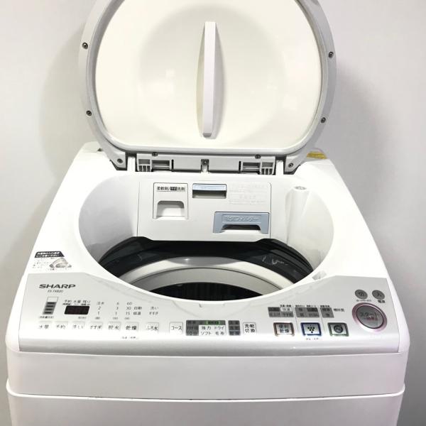 中古洗濯8.0kg乾燥4.5kg 全自動洗濯乾燥機シャープES-TX820-P 2013年 