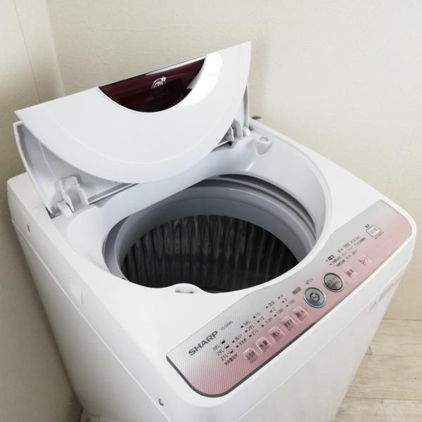 中古 シャープ 6.0kg 全自動洗濯機 ピンク ES-GE60L-P 2011年〜2012 