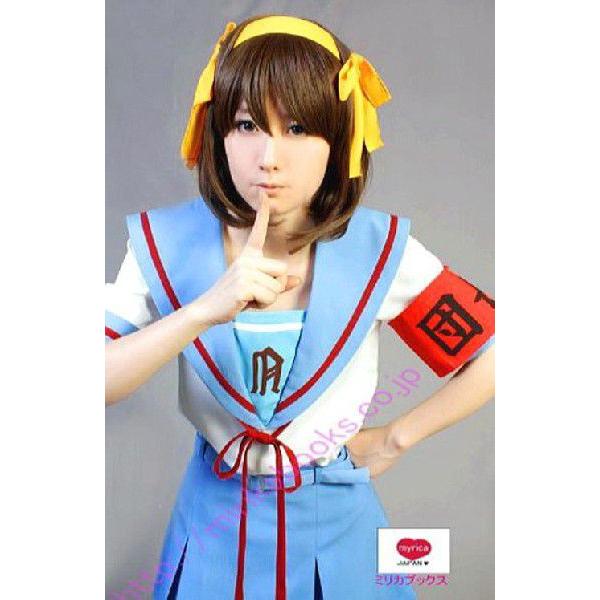 涼宮ハルヒの憂鬱 北高女子制服 コスプレ 衣装 半袖 カチューシャ