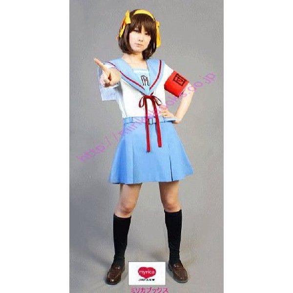 涼宮ハルヒの憂鬱 北高女子制服 コスプレ 衣装 半袖 カチューシャ