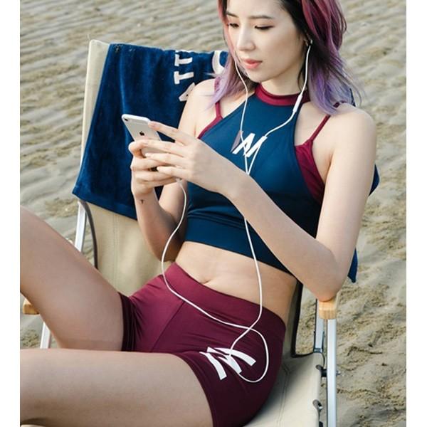 カジュアル 袖付き タンキニ 水着 スポーティー ハイウエスト 水着 レディース 体型カバー タンキニ Tシャツ 半袖 ラッシュ