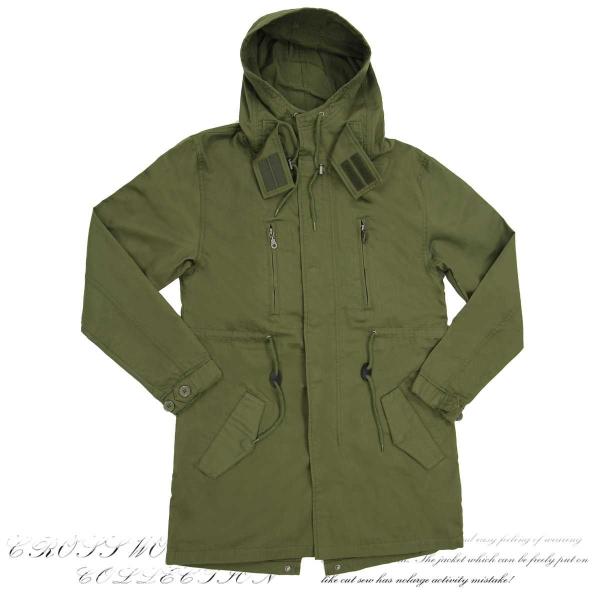 モッズコート メンズ ロング 細身 ミリタリーコート メンズ
