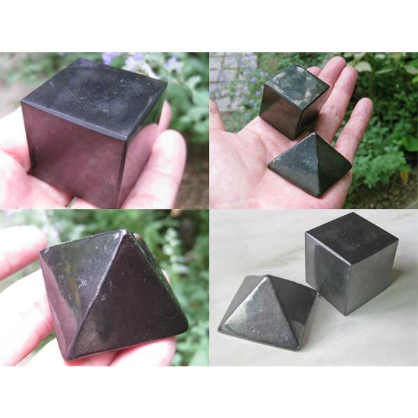 天然原石シュンガイト シュンガ石（Shungite）キューブ（立方体