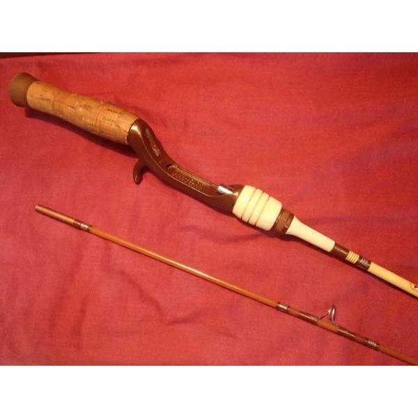 South Bend Tobacco Glass Bait Casting Rod Original Cork Grip