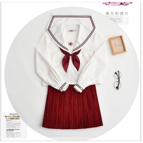2枚送料無料レディースセーラー服清純プリーツスカート2点セット