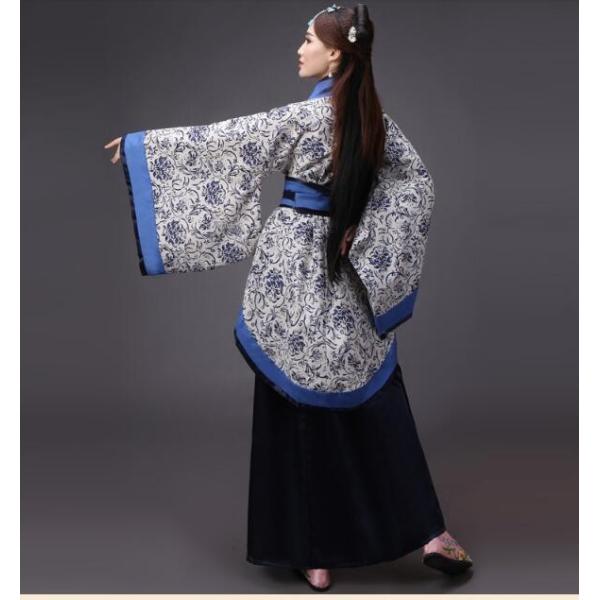 中国古典服 コスプレ衣装漢服広い袖ワンピース中華服皇女仙女ダンス