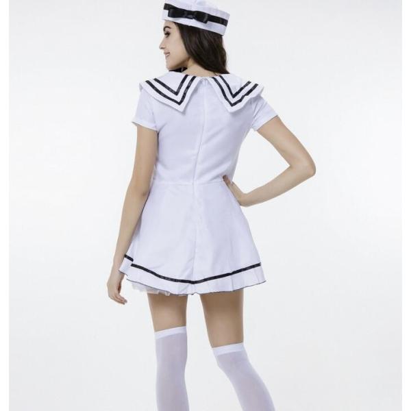 レディースダンス衣装 セーラー服 海軍服 ワンピース+帽子2点
