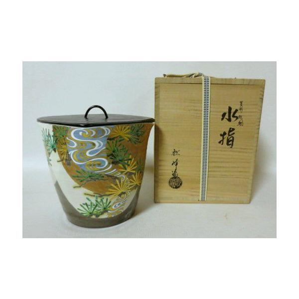 【茶道具】秋峰作　仁清胴紐松絵水指　水指297 茶道具・水指> 菱型松絵水指 中村 秋峰作 /【Buyee】 Buyee - Japanese