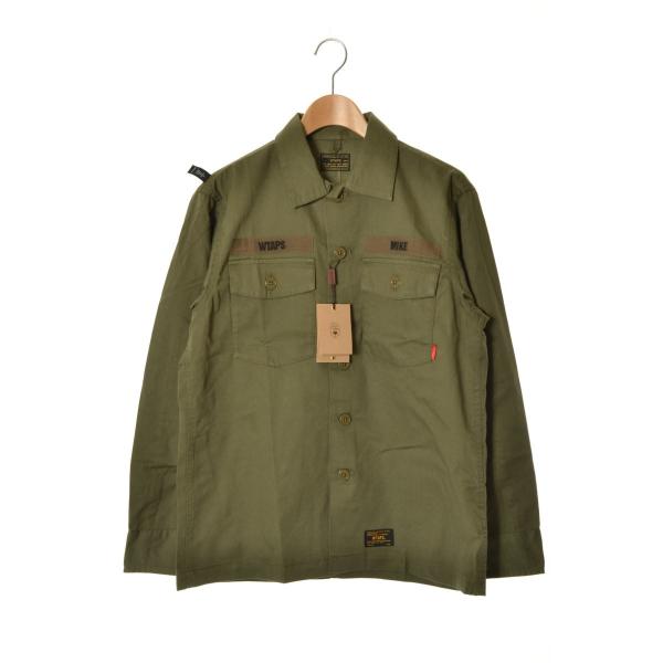 ミリタリージャケットwtaps buds shirt olive ダブルタップス L