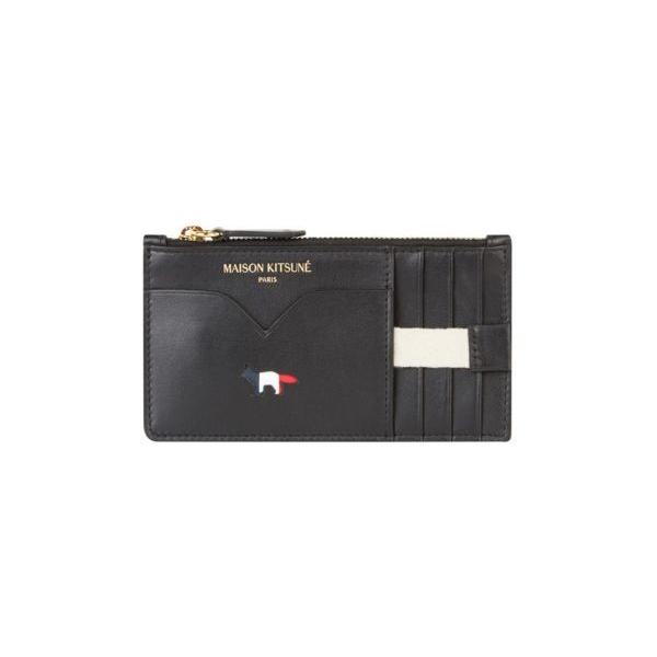 MAISON KITSUNE TRICOLOR ZIPPED COIN PURSE LEATHER メゾンキツネ