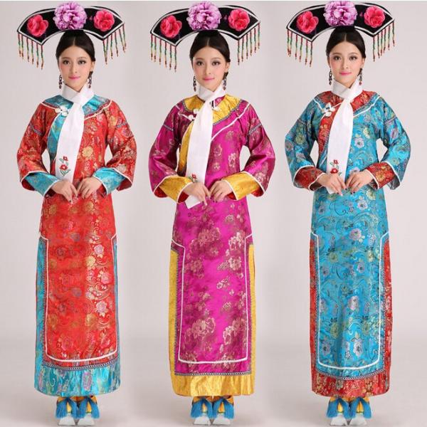 2枚送料無料！中国古代コスプレ衣装 清朝王妃皇女服/唐装・漢服