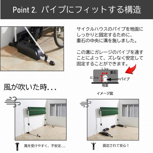 サイクルハウス専用重石 4個入り 7kg 注水式 おもり おもし 水タンク