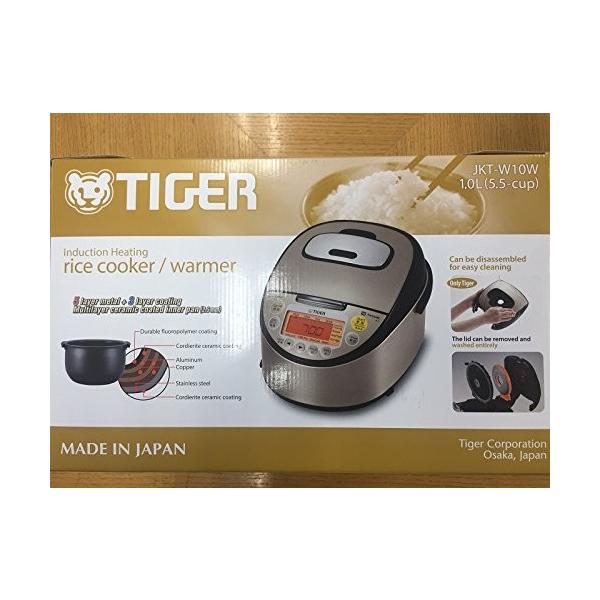 海外向け】 TIGER IH炊飯器W銅５層遠赤特厚釜[JKT-W10W] 1.0L(5.5CUP