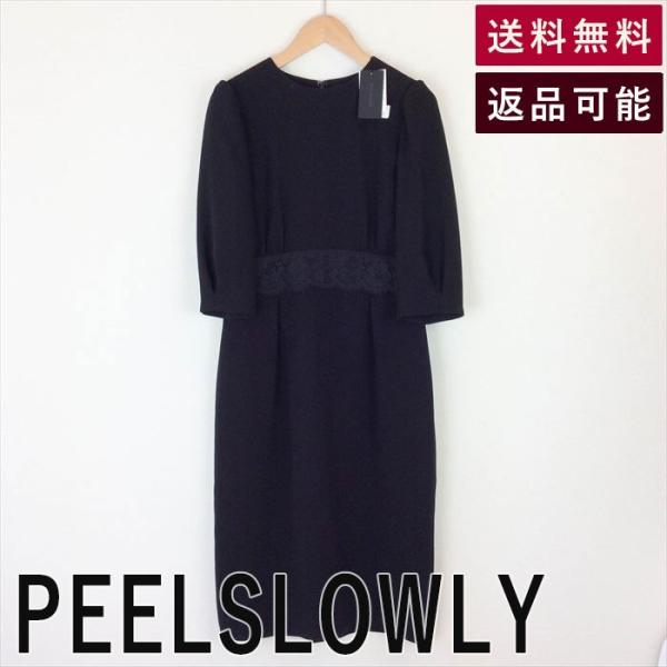 ピールスローリーPEELSLOWLYワンピース 黒YOUサイズ36新品 D0114K026  