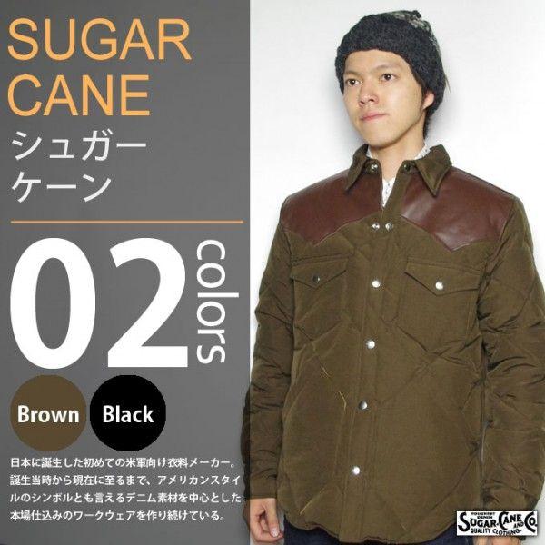 SUGAR CANE(シュガーケーン) LEATHER YOKE DENIM DOWN JACKET