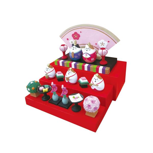 デコレ 2018年ひな祭り 猫雛セット コンコンブル ZMM-37032【クリック