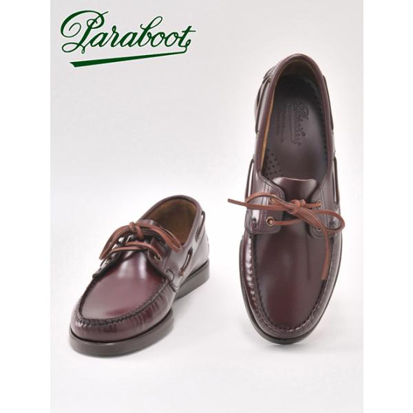 Paraboot パラブーツBARTHブリリアントボルドー国内正規品　メンズ パラブーツ PARABOOT デッキシューズ メンズ BARTH バース