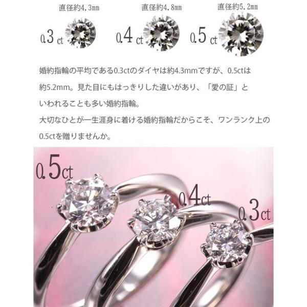 婚約指輪 安い 婚約指輪 ティファニー6本爪デザイン 0.5ct D IF 3EX