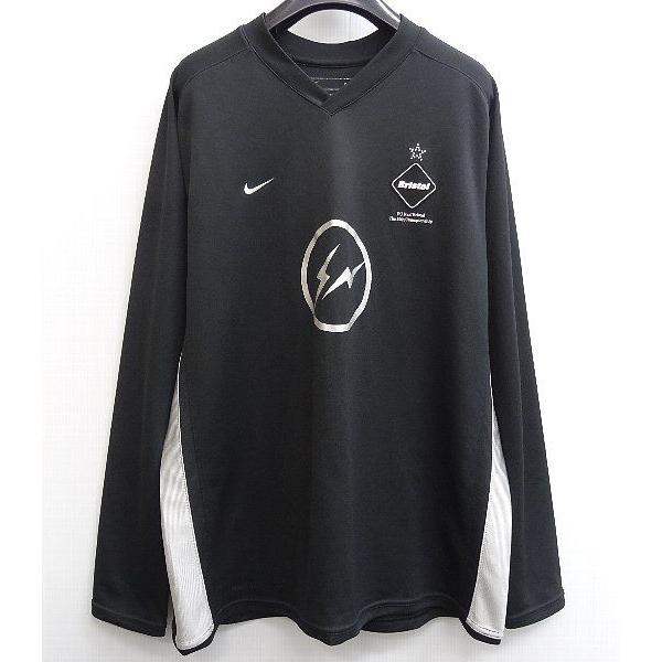 FCRB Nike 赤黒ストライプ 長袖ゲームシャツ ユニフォーム ロンT