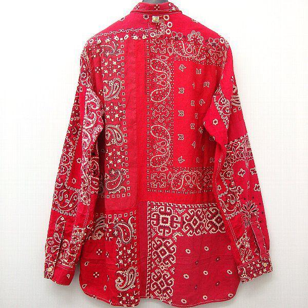 Red Bandana Patchwork Shirt