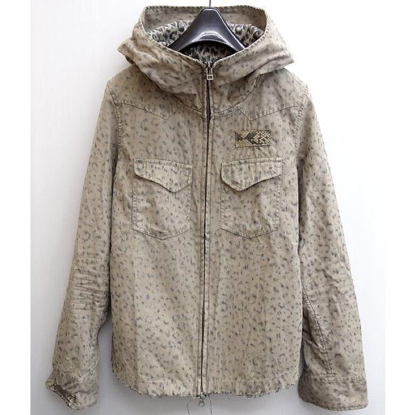 キョウジマルヤマ Kyoji Maruyama フードジャケット レオパード柄