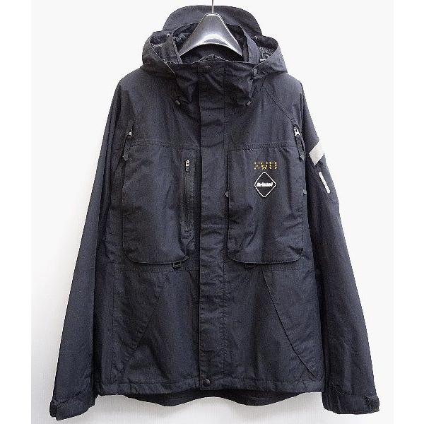 FCRB フード付きナイロンジャケット 黒 F.C.R.B フード付きナイロン