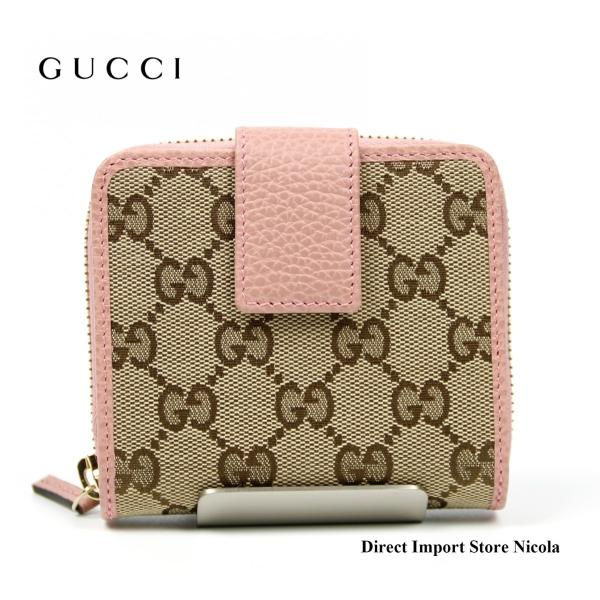 グッチ 財布 GUCCI 二つ折り財布 GG柄 キャンバス 346056 レディース